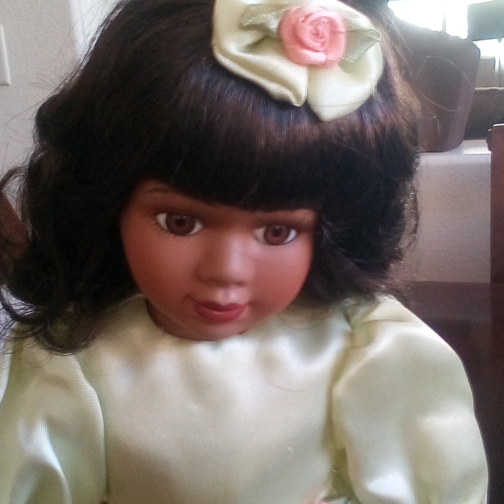 Black porcelain doll